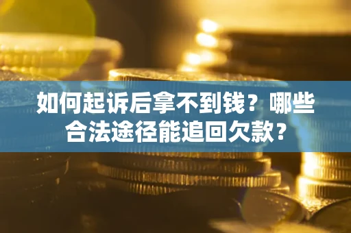 济南如何起诉后拿不到钱？哪些合法途径能追回欠款？