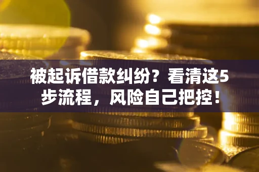 济南被起诉借款纠纷？看清这5步流程，风险自己把控！